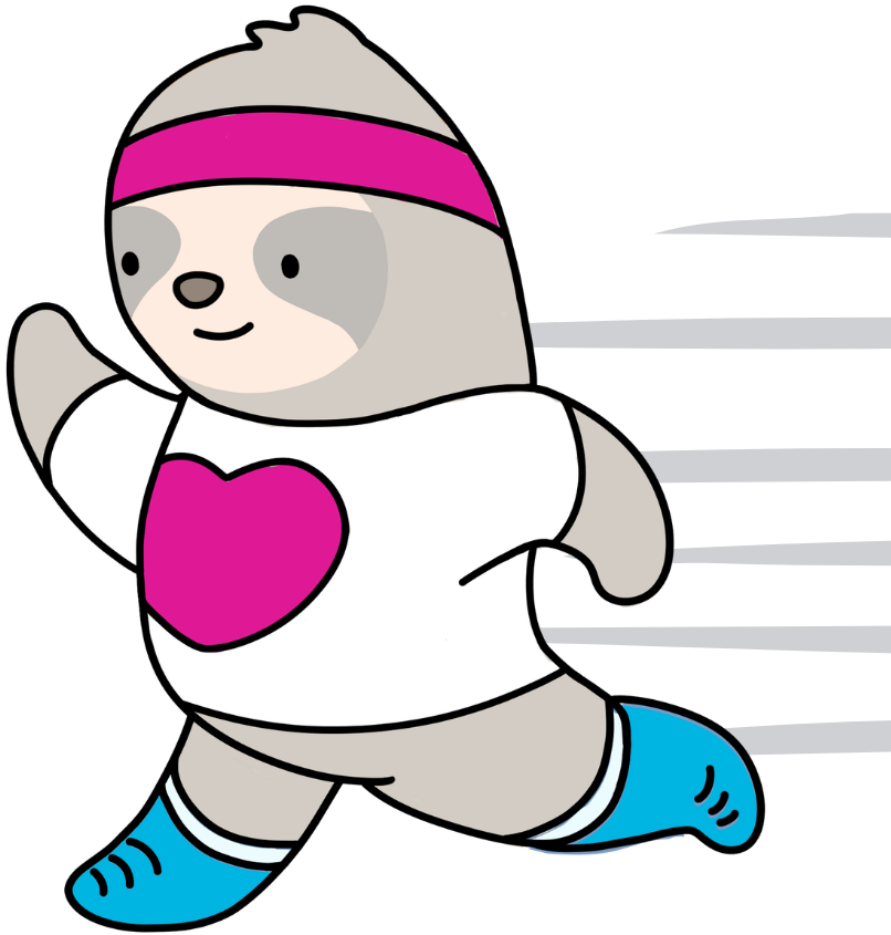 Hope mascot running