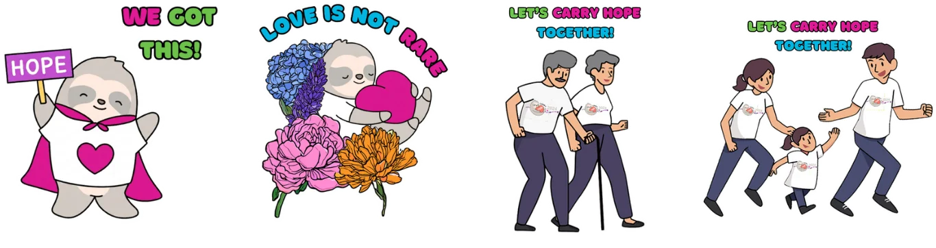 Carry Hope WhatsApp stickers