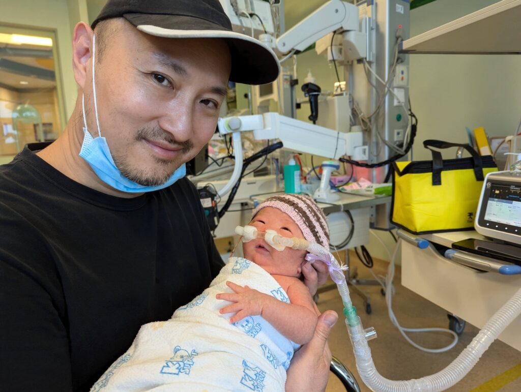 Baby Eva with her father, Eu-Jin | Rare Disorders Society (Singapore) [RDSS]