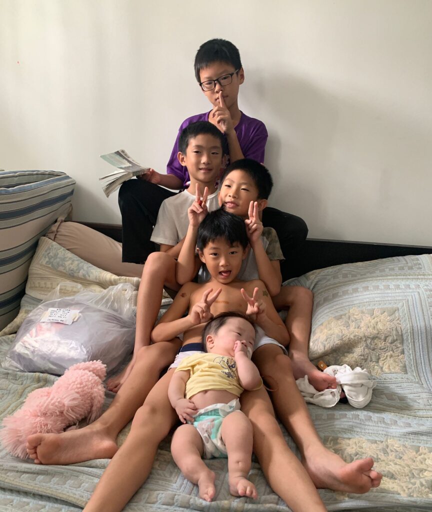 Baby Eva with four of her older brothers | Rare Disorders Society (Singapore) [RDSS]